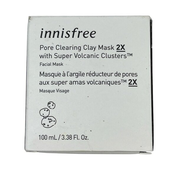 Innisfree Pore Clearing Clay Mask 3.38 OZ 100 ML W Super Volcanic Clusters‎ - Picture 1 of 6